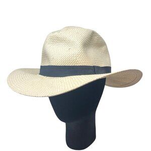 J Crew Factory Panama Sun Paper Straw Hat Women's One Size 7 Tan NWT A4157